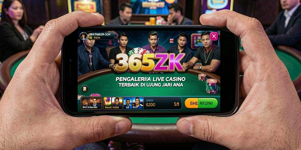 Tampilan permainan Live Casino yang memukau di 365ZK dengan dealer langsung.