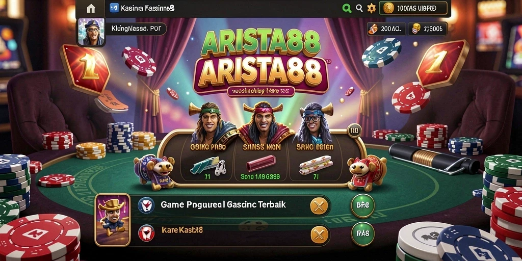 Tampilan gameplay ARISTA88 dengan suasana Kasino yang menarik.