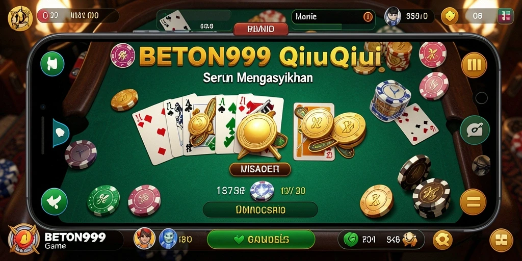 Screenshot gameplay BETON999 dengan pemain bersaing di QiuQiu.