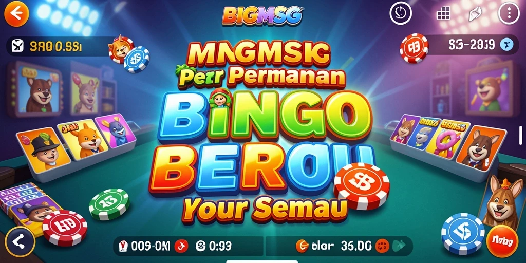 Tampilan gameplay menarik dari BIGMSG dalam permainan Bingo.