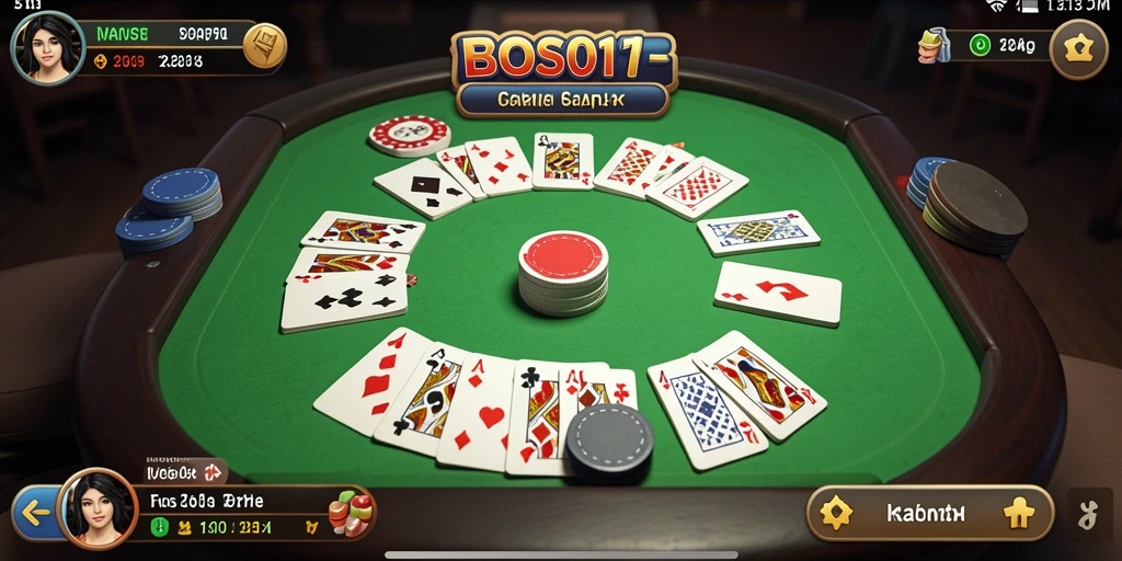 Screenshot gameplay Gaple yang memukau dan interaktif.