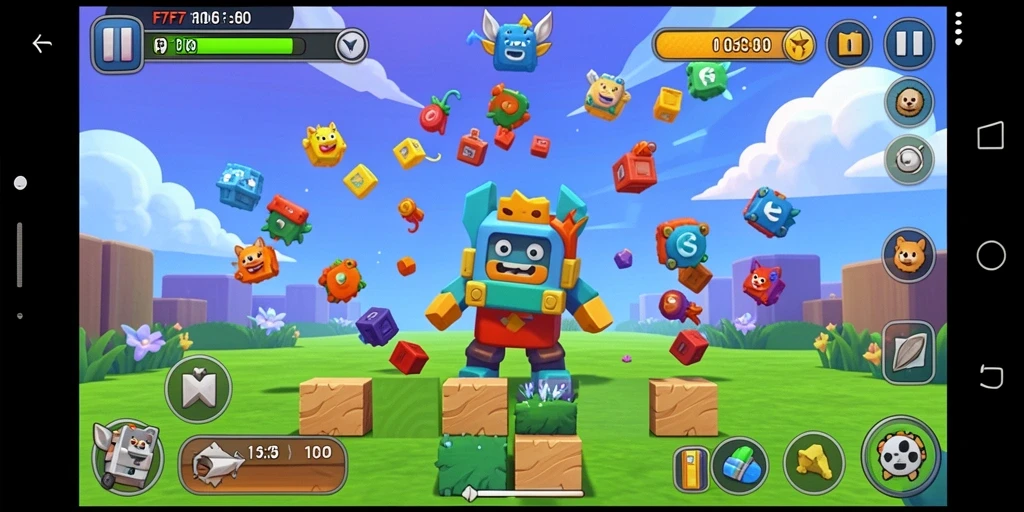 Tampilan gameplay F7F7 yang menarik dengan tantangan puzzle seru.