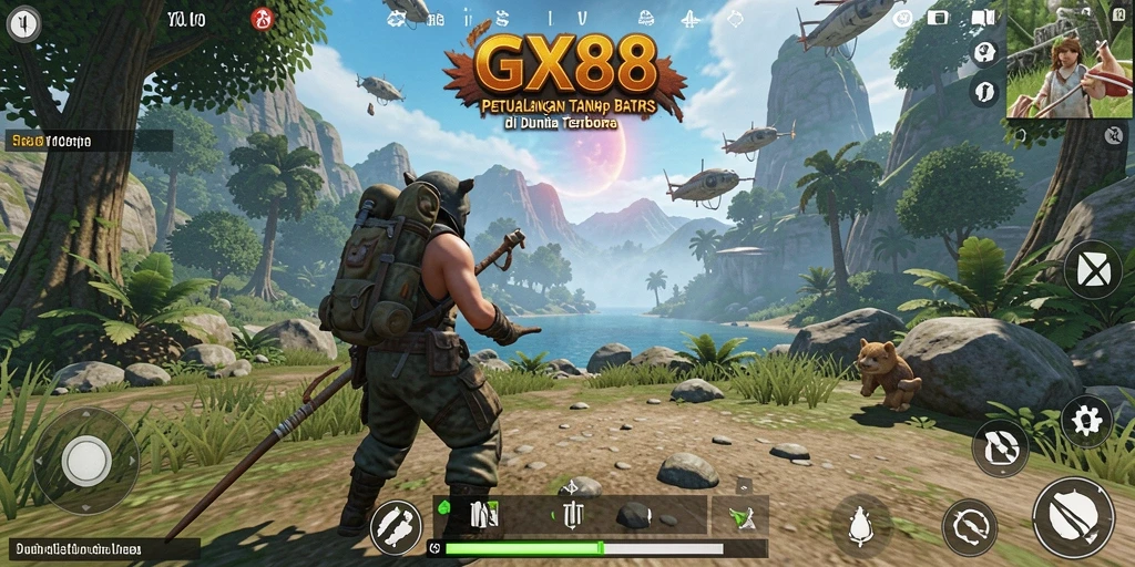 Tampilan aksi mendebarkan di dunia terbuka GX88.