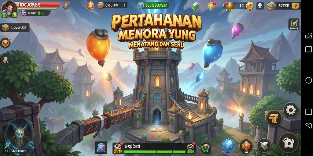 Tampilan gameplay IDCJOKER yang menegangkan dalam Tower Defense.