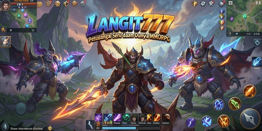 Tangkapan layar LANGIT777 menampilkan aksi seru dalam petualangan MMORPG.