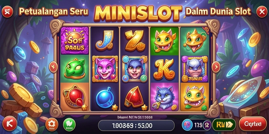 Screenshot gameplay MINISLOT menampilkan keseruan petualangan di slot.
