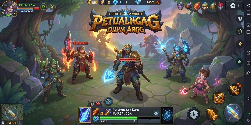 Tampilan gameplay yang seru dan menantang di dunia fantasi.