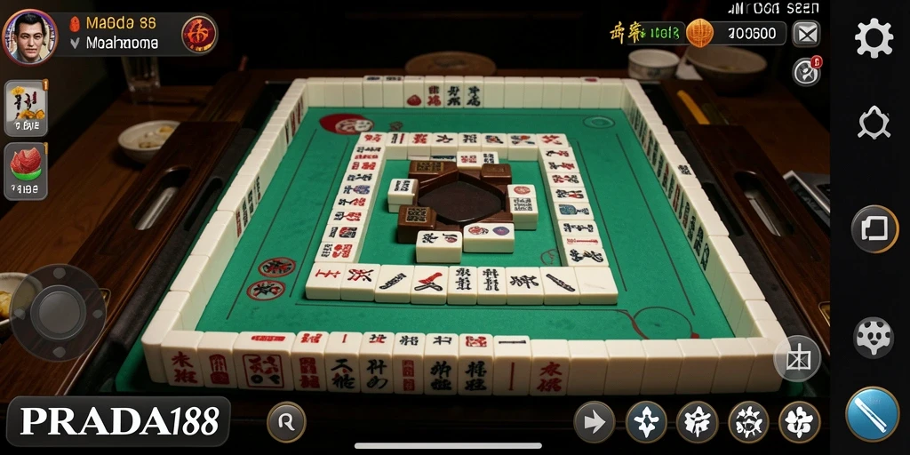 Tangkapan layar utama PRADA188 menampilkan suasana permainan Mahjong yang seru.
