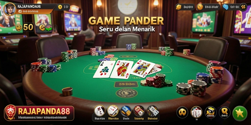 Screenshot gameplay seru di RAJAPANDA88 menampilkan aksi Poker yang mendebarkan.