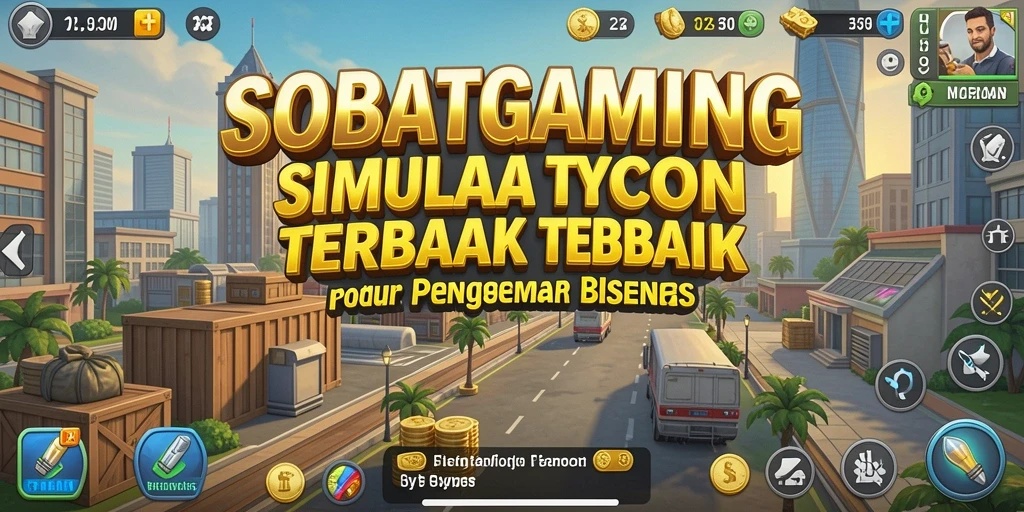 Tampilan dinamis gameplay SOBATGAMING dalam simulasi Tycoon.