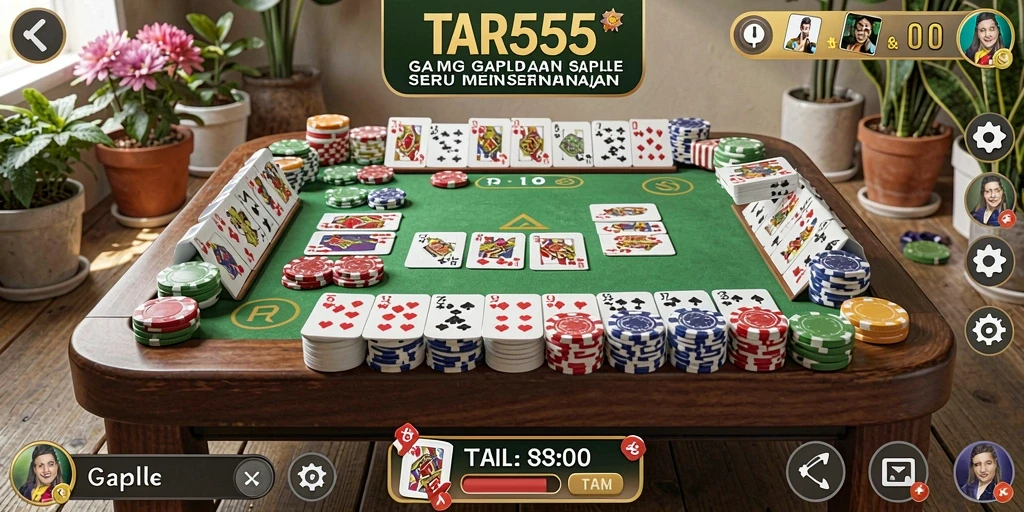 Tampilan gameplay Gaple yang menarik di TAR555.